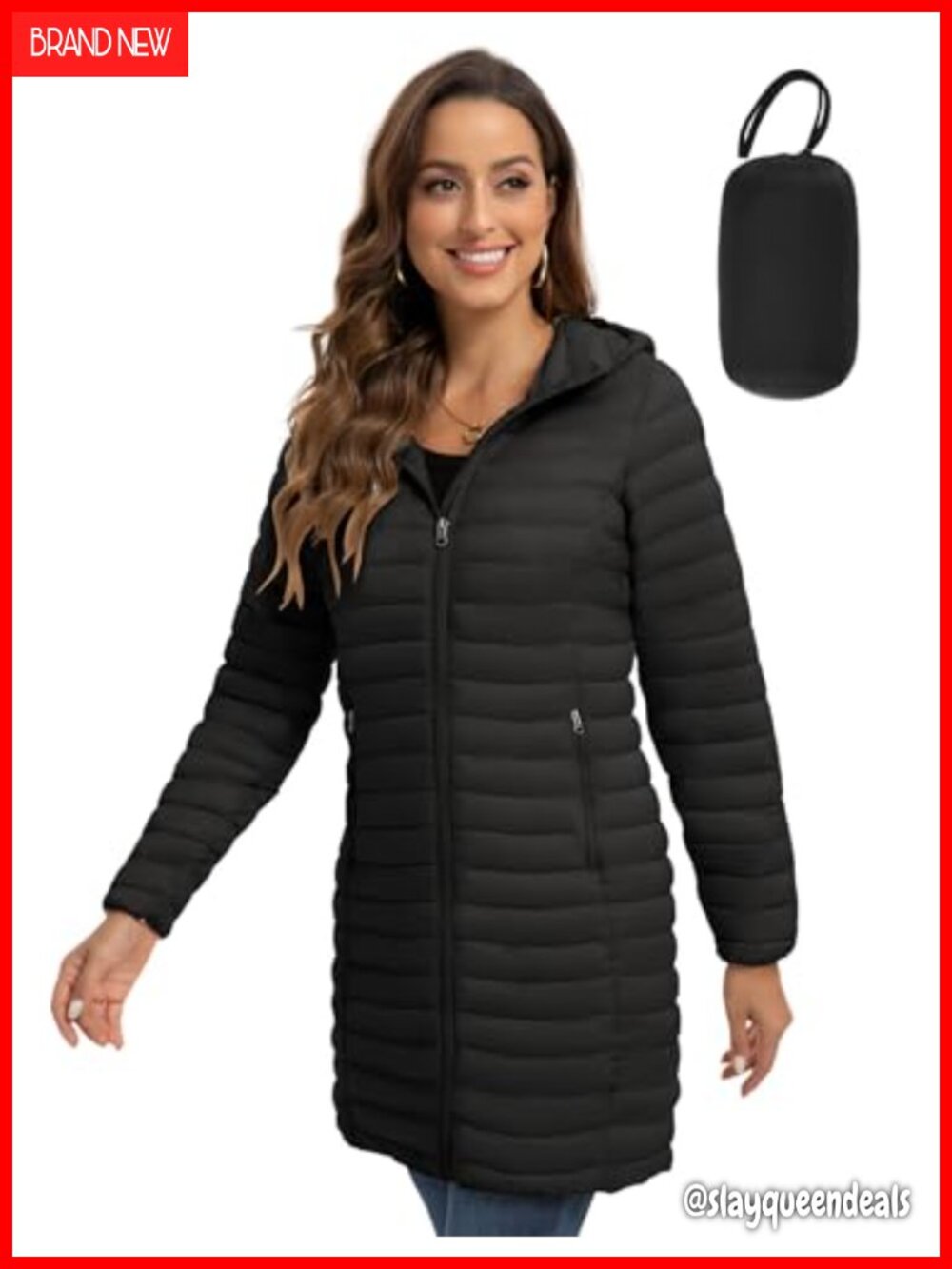 Packable Hooded Quilted Puffer Jacket Lightweight Travel Coat